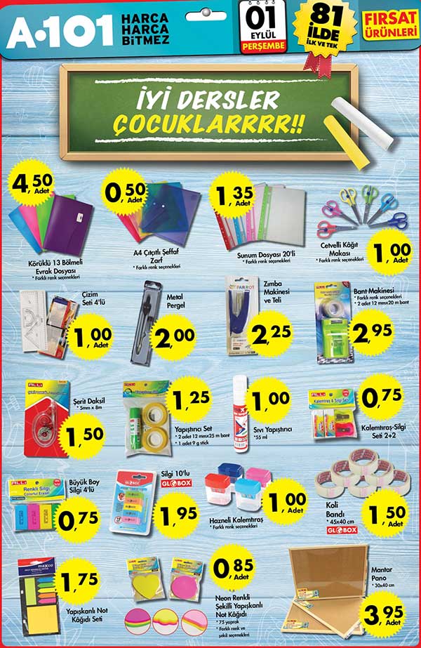 A101 dosya ve defter fiyatları 2016 Kampanya ve İndirim Haberleri